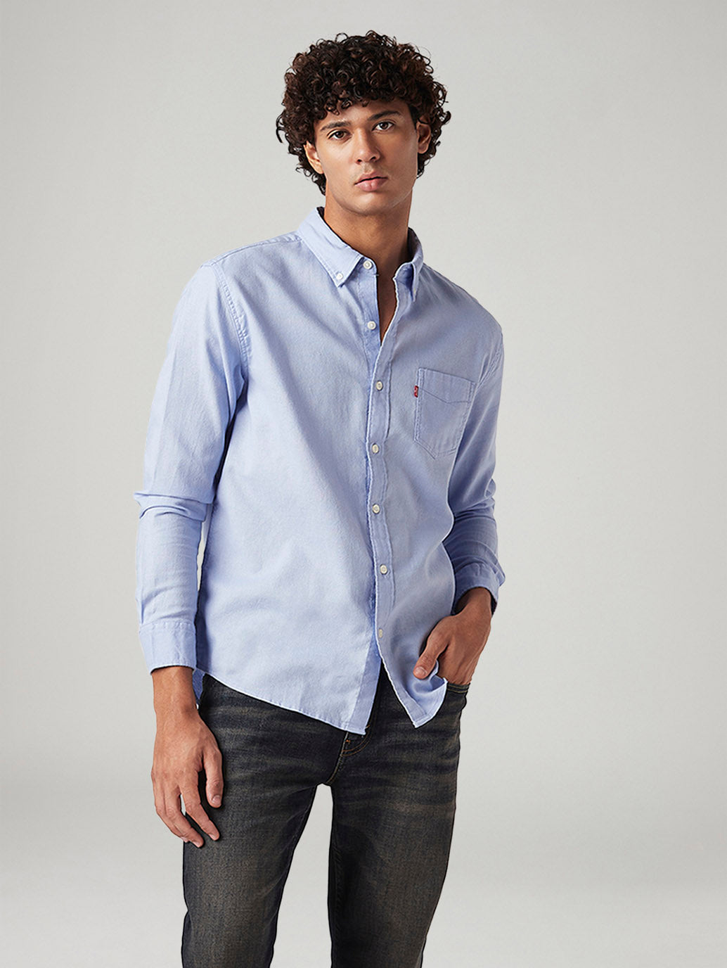 Men's Solid Slim Fit Oxford Shirt