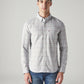 Men's Checkered Relaxed Fit Oxford Shirt - Front View