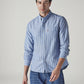 Men's Striped Slim Fit Oxford Shirt - Front View