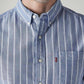 Men's Striped Slim Fit Oxford Shirt - Detail View