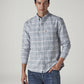 Men's Checkered Relaxed Fit Oxford Shirt - Styleshot View