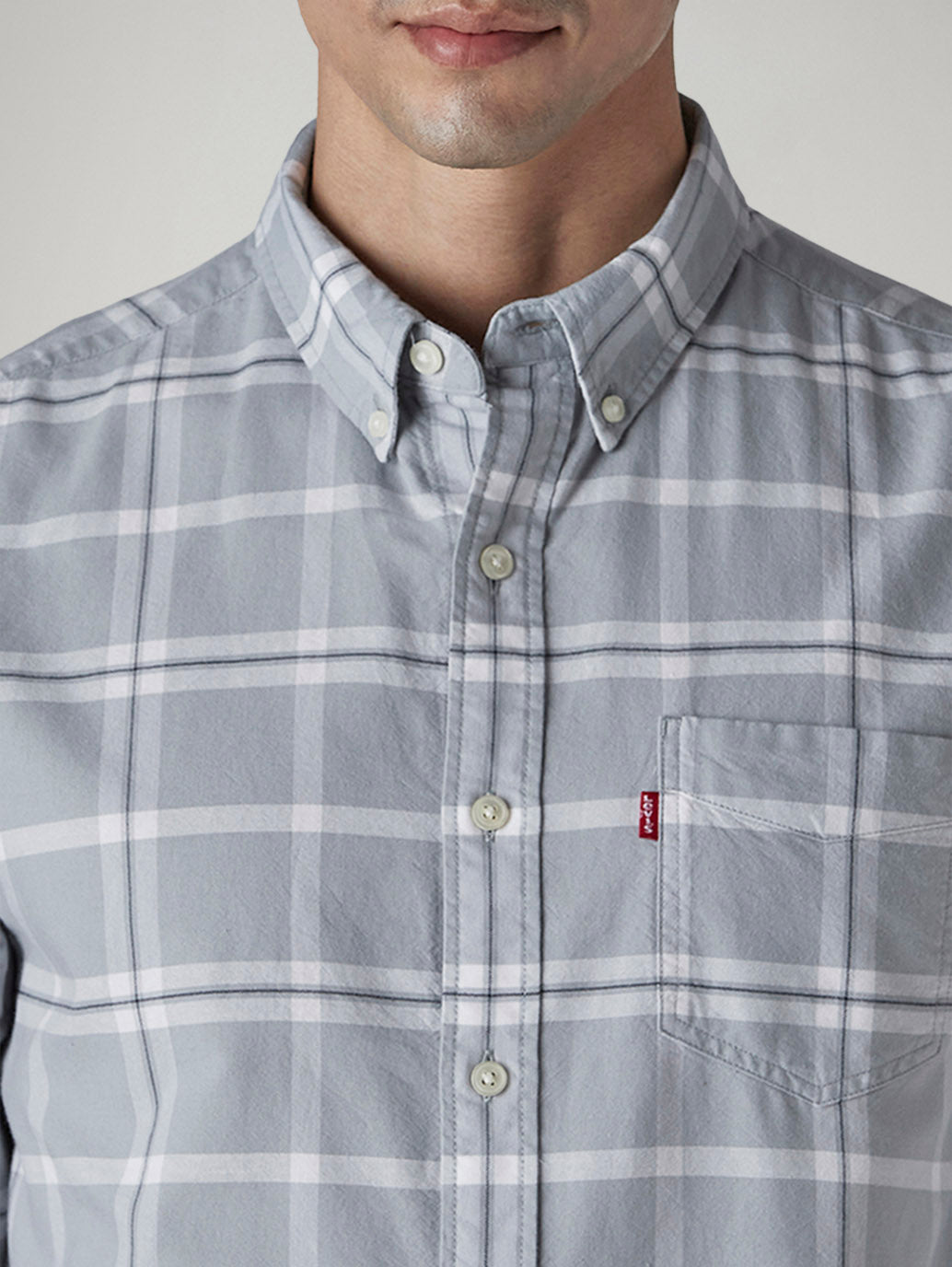 Men's Checkered Relaxed Fit Oxford Shirt - 20 View