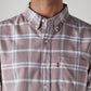 Men's Mauve Checkered Slim Fit Oxford Shirt - 20 View