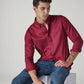 Men's Solid Button Down Collar Slim Fit Oxford Shirt - Styleshot View