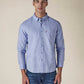 Men's Solid Button Down Collar Slim Fit Oxford Shirt - Front View