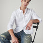 Men's Solid Button Down Collar Slim Fit Oxford Shirt - Styleshot View