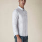 Men's Solid Button Down Collar Slim Fit Oxford Shirt - Side View