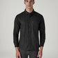 Men's Solid Button Down Collar Slim Fit Oxford Shirt - Front View