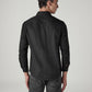Men's Solid Button Down Collar Slim Fit Oxford Shirt - Back View