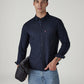 Men's Solid Button Down Collar Slim Fit Oxford Shirt - Styleshot View
