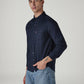Men's Solid Button Down Collar Slim Fit Oxford Shirt - Side View