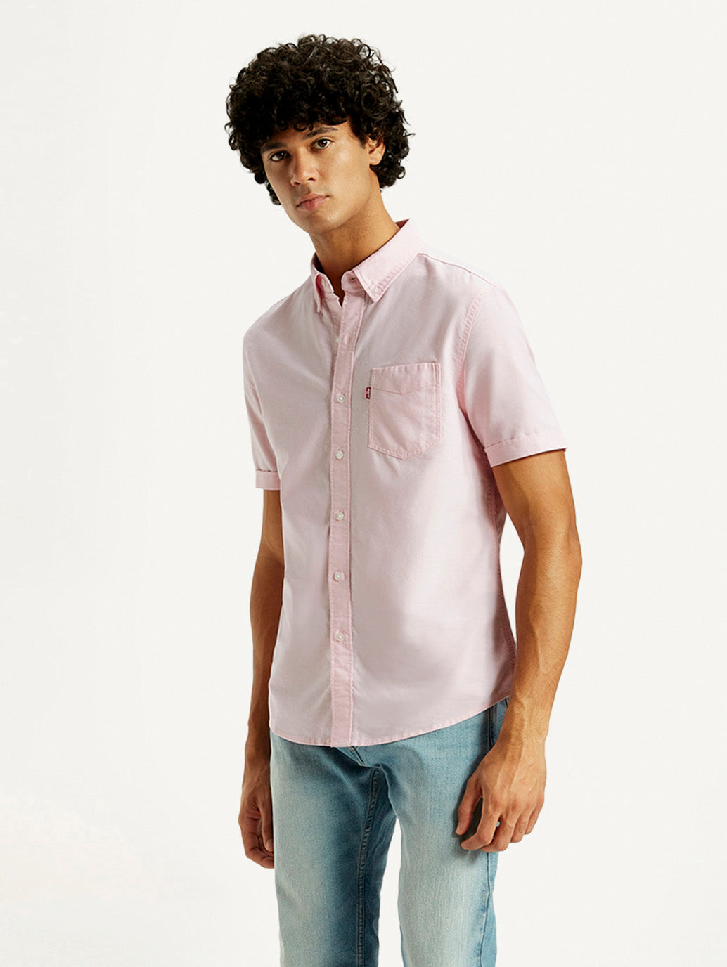 Men's Solid Slim Fit Oxford Shirt - Styleshot View