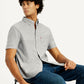 Men's Solid Slim Fit Oxford Shirt - Elevated View