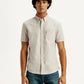 Men's Solid Slim Fit Oxford Shirt - Front View