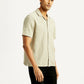 Men's Self Design Relaxed Fit Resort Collar Shirt - Side View