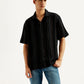 Men's Striped Relaxed Fit Resort Collar Shirt - Styleshot View