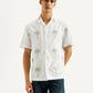 Men's Printed Relaxed Fit Resort Collar Shirt - Front View