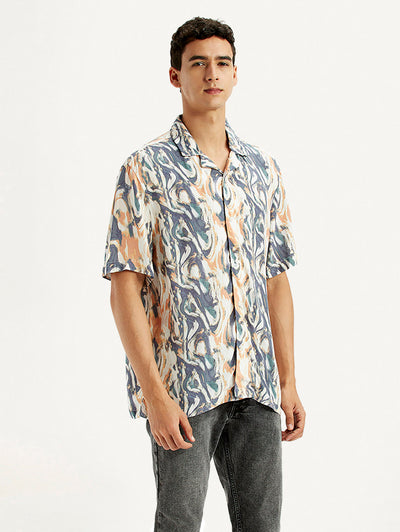 levi's Men's All Over Print Multi Color Relaxed Fit Camp Shirt-picture-17
