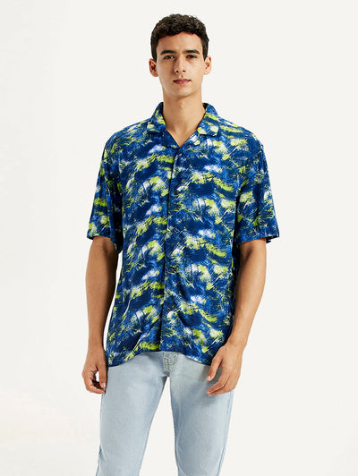 levi's Men's Abstract Multi Color Relaxed Fit Camp Shirt-picture-10