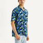 Men's Abstract Multi Color Slim Fit Camp Shirt - Side View