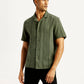 Men's Self Design Relaxed Fit Resort Collar Shirt - Styleshot View