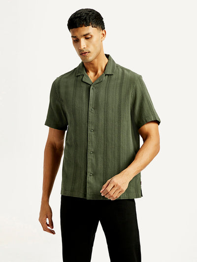 levi's Men's Self Design Relaxed Fit Resort Collar Shirt-picture-12