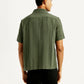 Men's Self Design Relaxed Fit Resort Collar Shirt - Back View