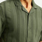 Men's Self Design Relaxed Fit Resort Collar Shirt - Detail View