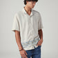 Men's Embroidered Relaxed Fit Resort Collar Linen Shirt - Styleshot View