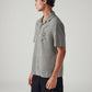 Men's Embroidered Relaxed Fit Resort Collar Shirt - Side View