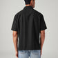 Men's Embroidered Relaxed Fit Resort Collar Shirt - Back View