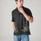 Men's Embroidered Relaxed Fit Linen Shirt - Styleshot View