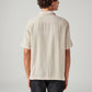Men's Striped Relaxed Fit Textured Shirt - Back View