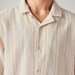 Men's Striped Relaxed Fit Textured Shirt - 20 View