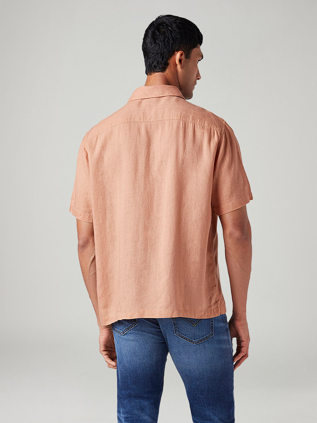 Men's Embroidered Relaxed Fit Resort Collar Linen Shirt – Levis