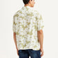 Men's Floral Olive Relaxed Fit Camp Shirt - Back View