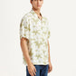 Men's Floral Olive Relaxed Fit Camp Shirt - Side View