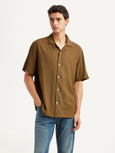 levi's Men's Solid Relaxed Fit Camp Shirt-picture-22