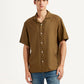 Men's Solid Relaxed Fit Camp Shirt - Front View
