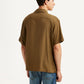 Men's Solid Relaxed Fit Camp Shirt - Back View