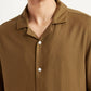 Men's Solid Relaxed Fit Camp Shirt - Detail View