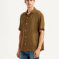 Men's Solid Relaxed Fit Camp Shirt - Side View