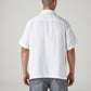 Men's Textured Relaxed Fit Dobby Resort Collar Shirt - Back View