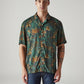 Men's Printed Relaxed Fit Resort Collar Shirt - Front View