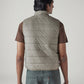 Men's Solid Slim Fit Reversible Puffer Jacket - Back View