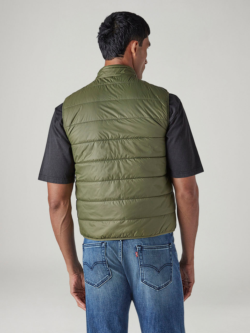 Men's Quilted Slim Fit Reversible Jacket - 20 View