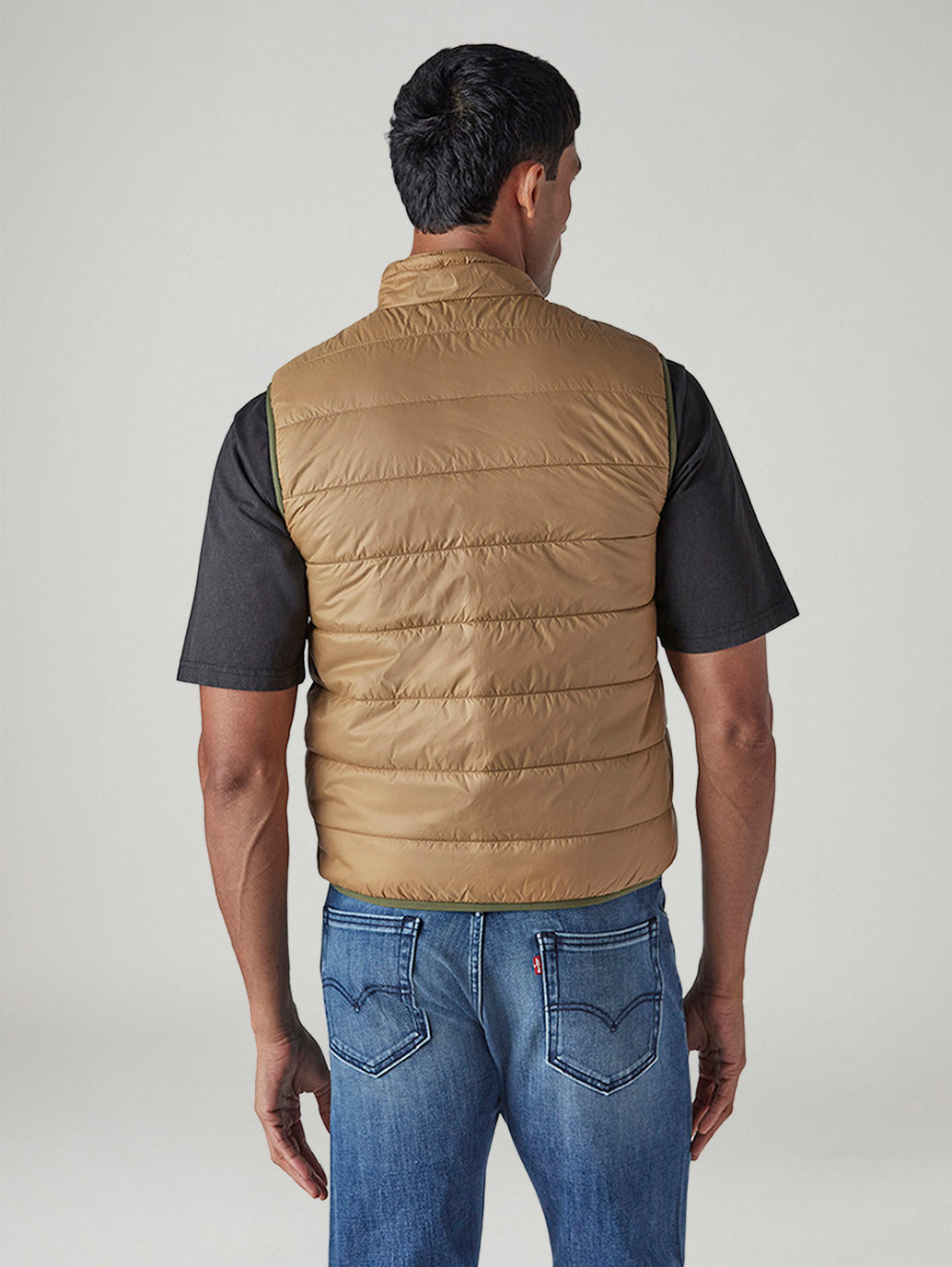 Men's Quilted Slim Fit Reversible Jacket - 20 View