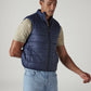 Men's Quilted Slim Fit Reversible Puffer Jacket - Side View