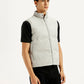 Men's Solid Grey Puffer Jacket - Side View