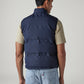 Men's Solid Quilted Slim Fit Jacket - Back View